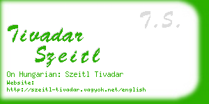 tivadar szeitl business card